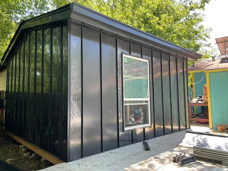 Black standing seam metal wall panels for Metal Roof Installation in Fitzgerald